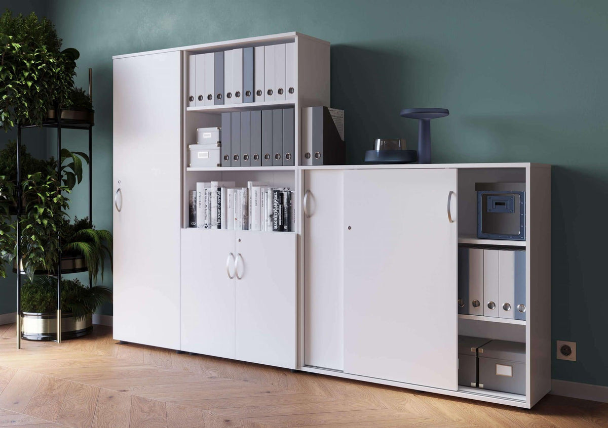 Kontorikappide komplekt Flexx One, kolm kappi, kogulaius 256 cm, valge