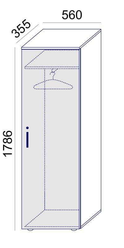 Kontorikappide komplekt Flexx One, kolm kappi, kogulaius 256 cm, valge