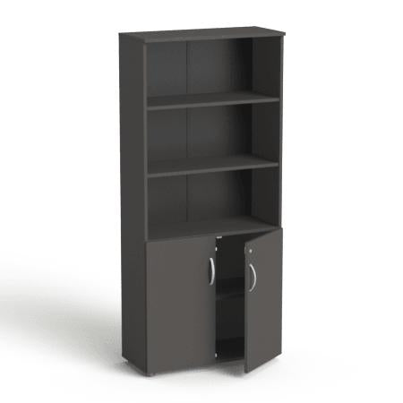 Kontorikappide komplekt Flexx One, kolm kappi, kogulaius 256 cm, grafiithall