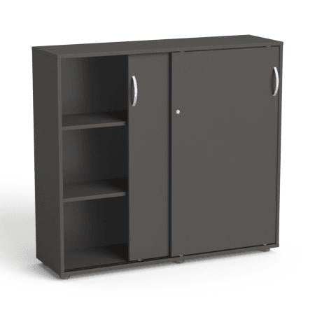 Kontorikappide komplekt Flexx One, kolm kappi, kogulaius 256 cm, grafiithall