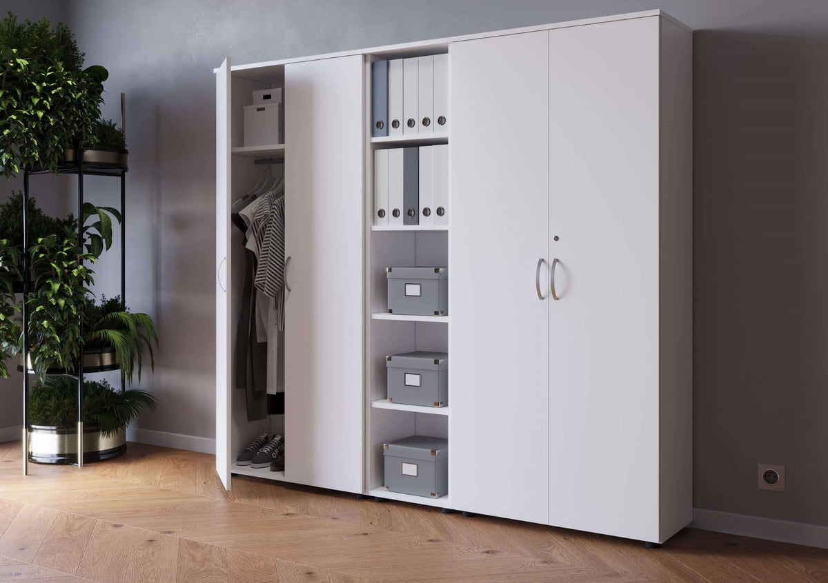 Bürookappide komplekt Flexx White, kolm kappi, kogulaius 200 cm, valge