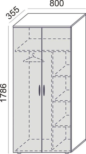 Bürookappide komplekt Flexx White, kolm kappi, kogulaius 200 cm, valge