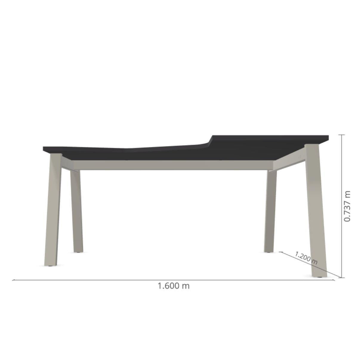 Kontori nurgalaud MODERN A, 160 x 120 cm, konfigureeritav