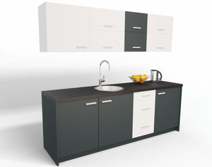 Kontoriköök Ergostock Graphite White Kitchenette