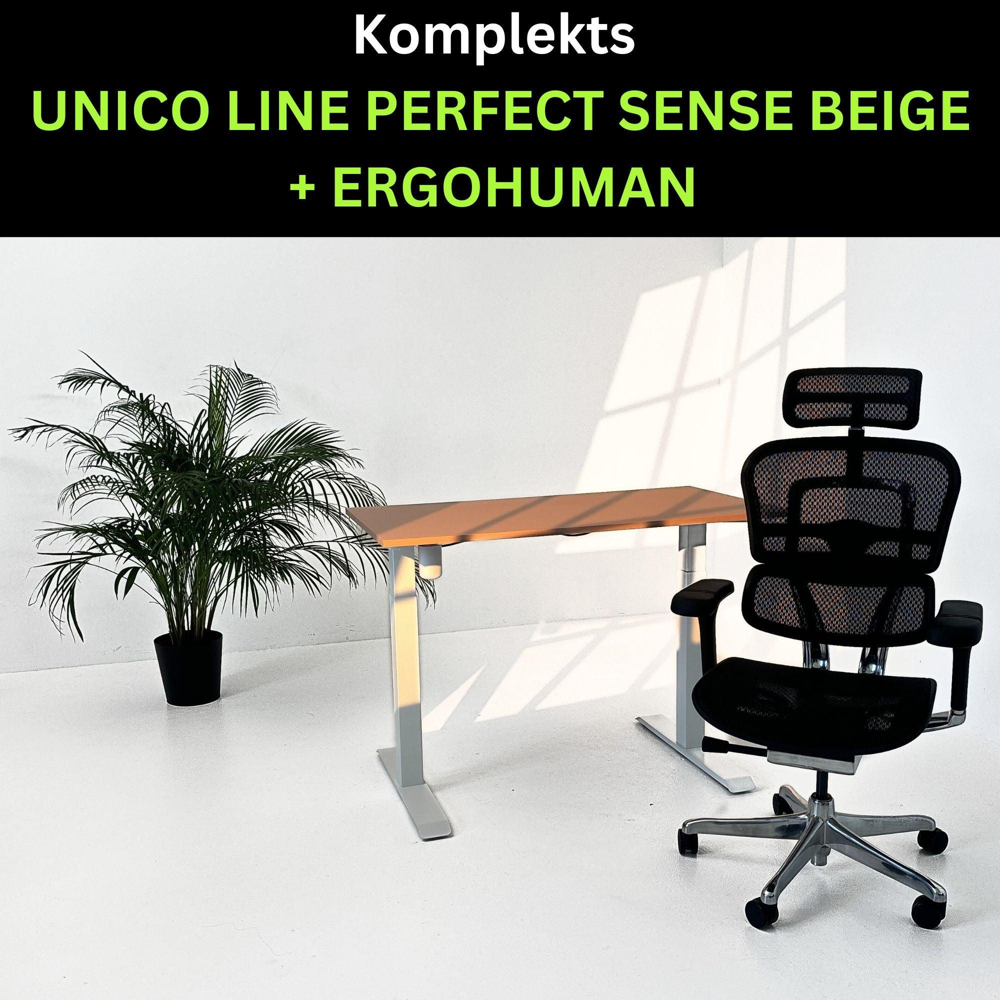 Töökohakomplekt UNICO PERFECT SENSE BEIGE Ergohuman ELITE