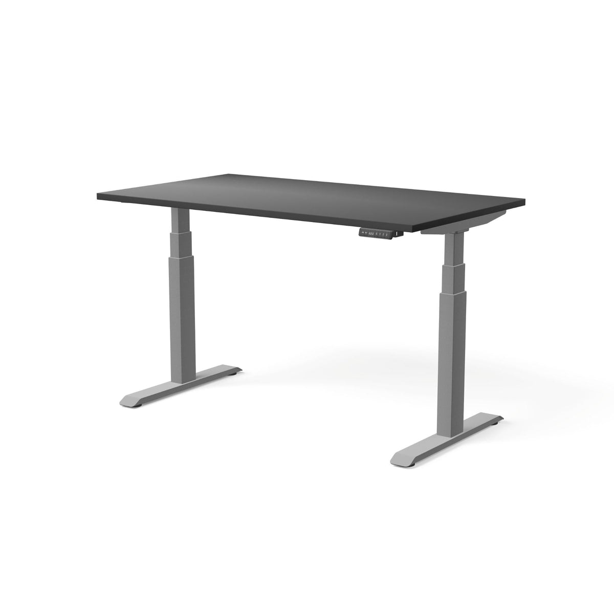 Elektriliselt reguleeritava kõrgusega laud MOVE PRO II – Must / Hõbedane / 140 x 80