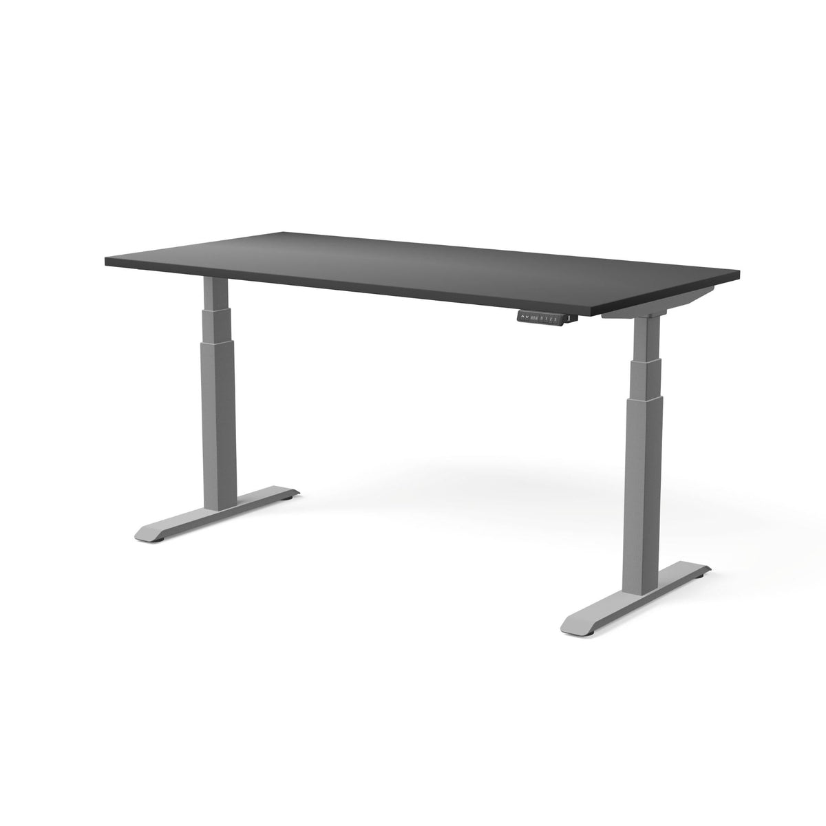 Elektriliselt reguleeritava kõrgusega laud MOVE PRO II – Must / Hõbedane / 160 x 80