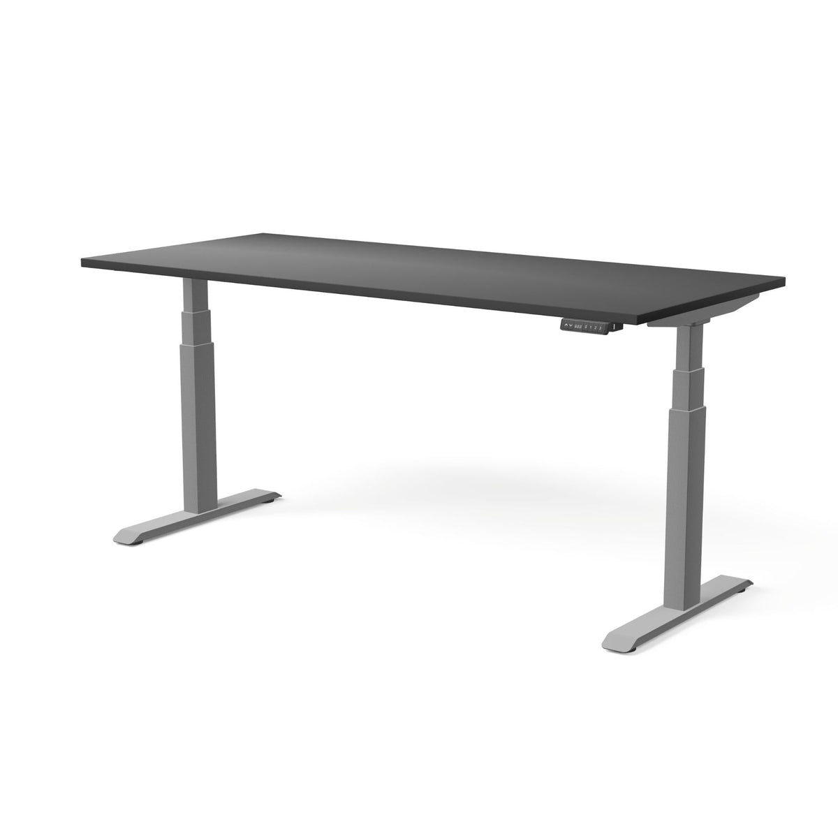 Elektriliselt reguleeritava kõrgusega laud MOVE PRO II – Must / Hõbedane / 180 x 80
