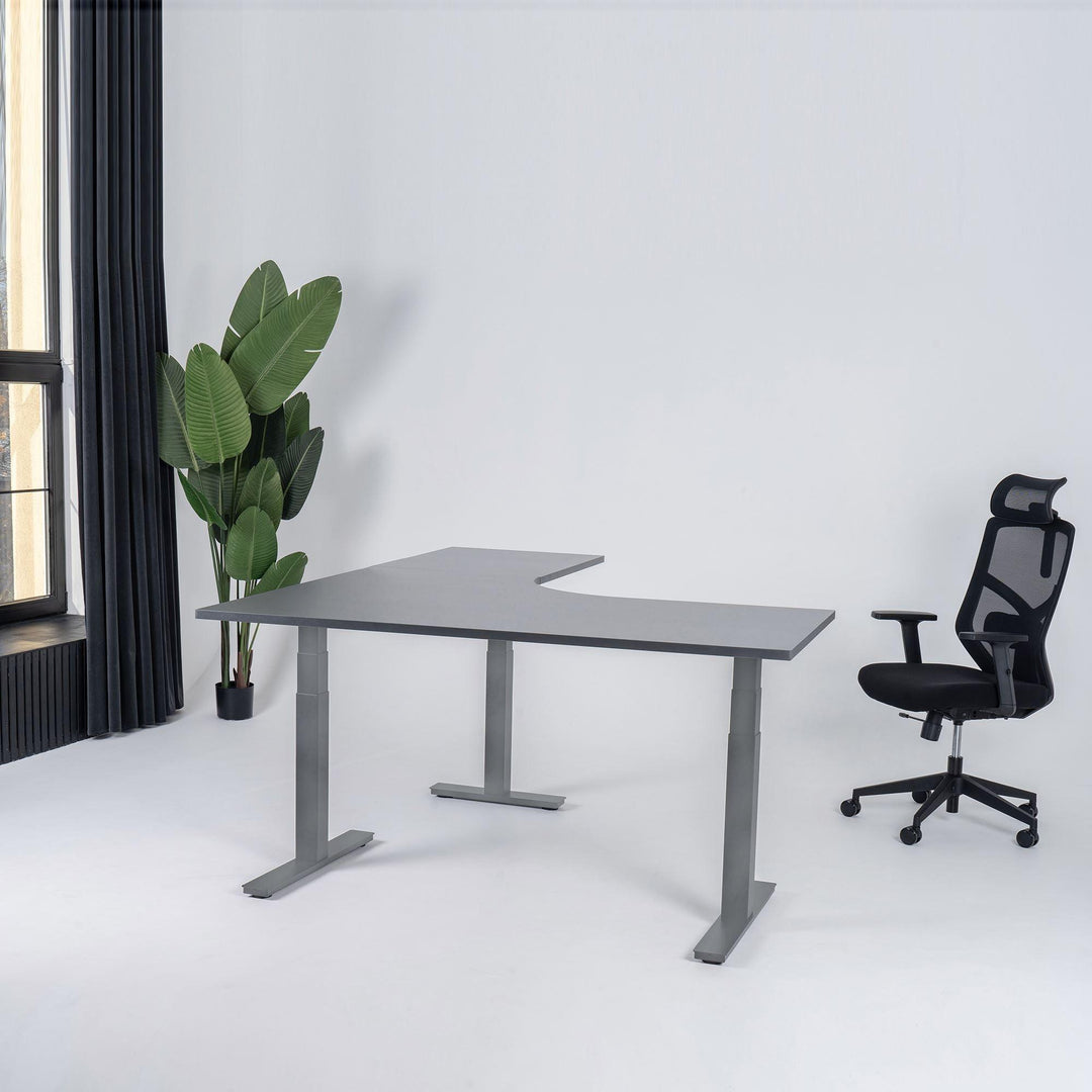 Elektriliselt reguleeritava kõrgusega L-kujuline laud Prestige Line 200 cm x 200 cm