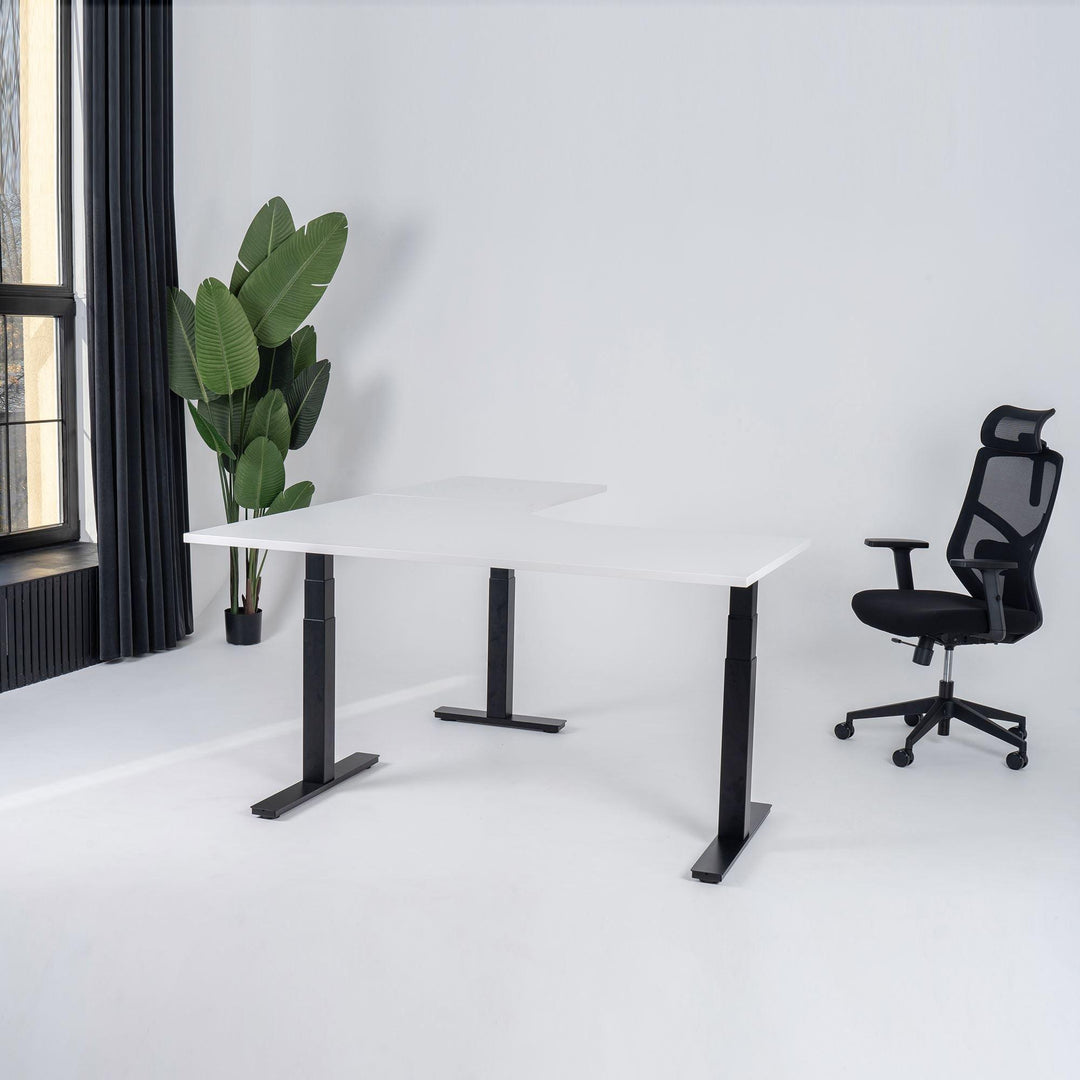 Elektriliselt reguleeritava kõrgusega L-kujuline laud Prestige Line 200 cm x 200 cm