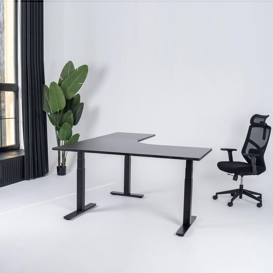 Elektriliselt reguleeritava kõrgusega L-kujuline laud Prestige Line 200 cm x 200 cm
