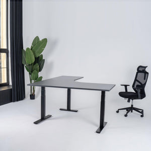 Elektriliselt reguleeritava kõrgusega L-kujuline laud Prestige Line 200 cm x 200 cm