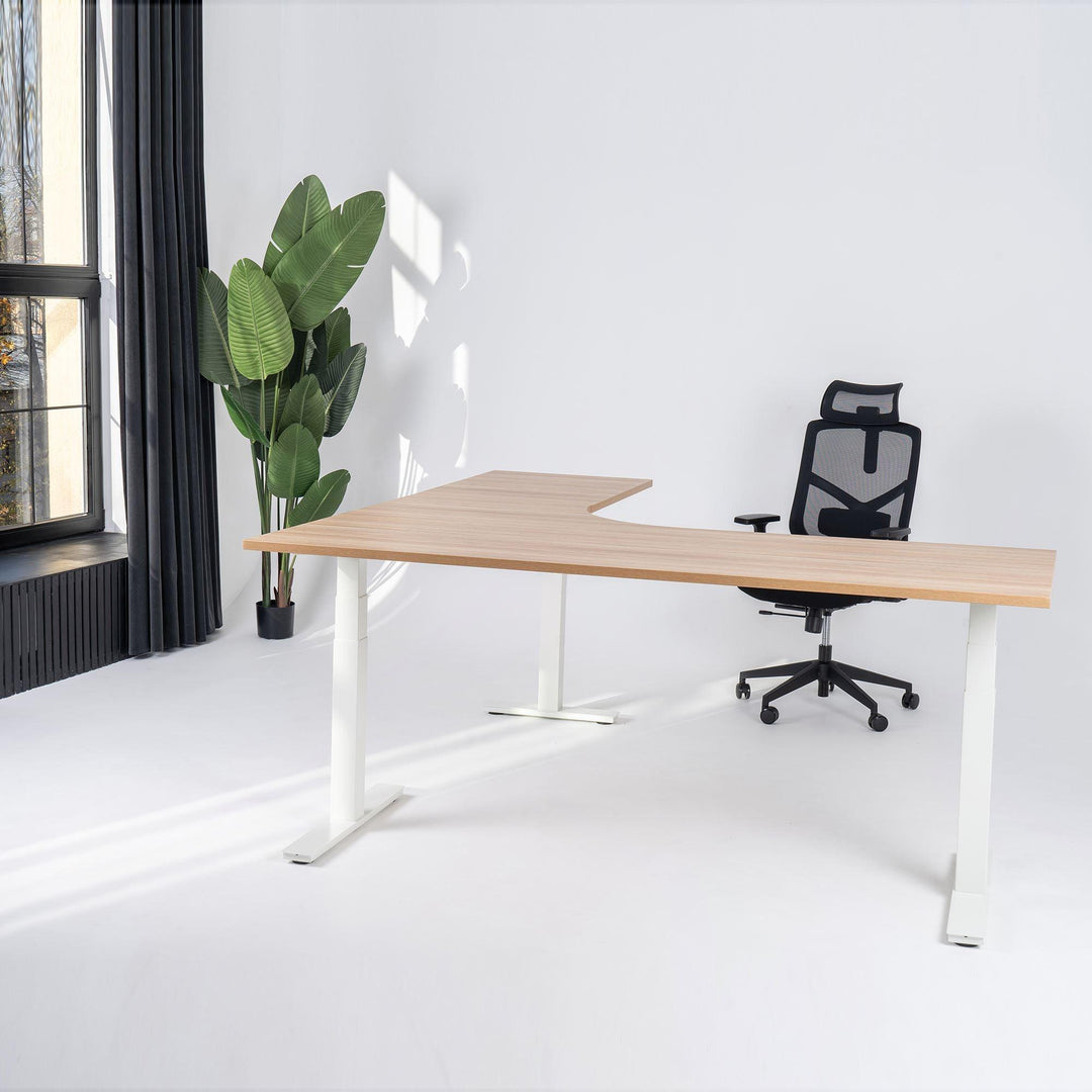 Elektriliselt reguleeritava kõrgusega L-kujuline laud Prestige Line 200 cm x 200 cm
