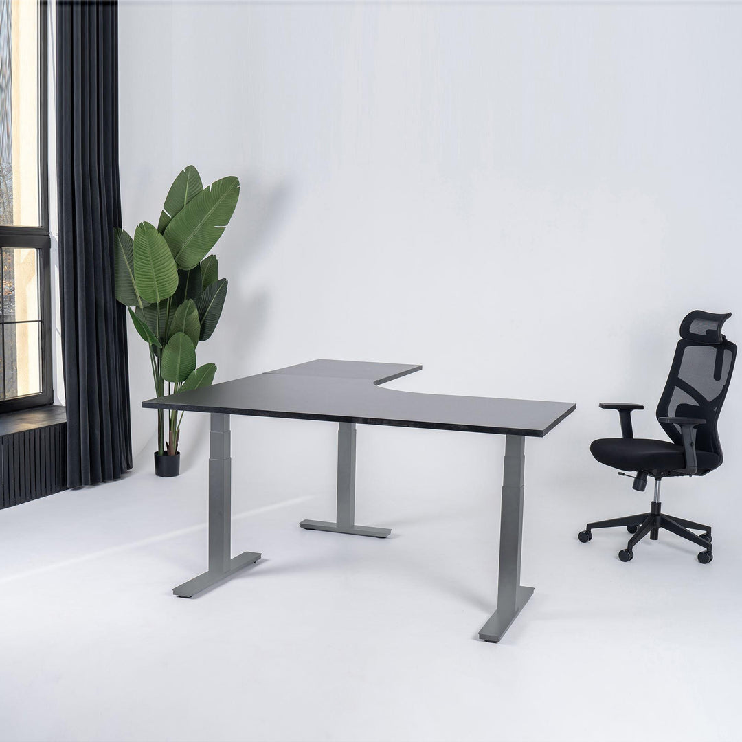 Elektriliselt reguleeritava kõrgusega L-kujuline laud Prestige Line 200 cm x 200 cm