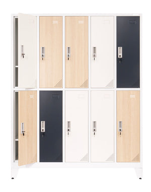 Metallist garderoobikapp Oxford Blend, 10 lahtrit