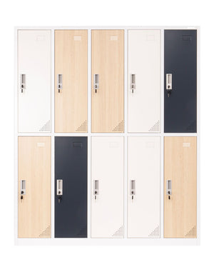 Metallist garderoobikapp Oxford Blend, 10 lahtrit