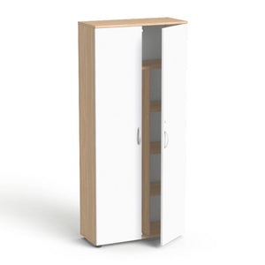 Garderoobikapp Flexx, 5 riiuliga, 1800 x 800 x 355 mm – merevaigutamm / valge