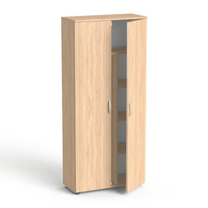 Garderoobikapp Flexx, 5 riiuliga, 1800 x 800 x 355 mm – merevaigutamm / Ameerika tamm