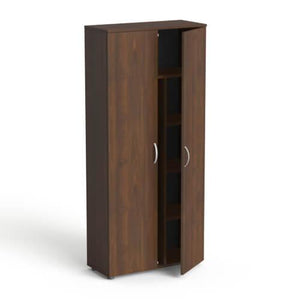 Garderoobikapp Flexx, 5 riiuliga, 1800 x 800 x 355 mm – pähklipuit / pähklipuit