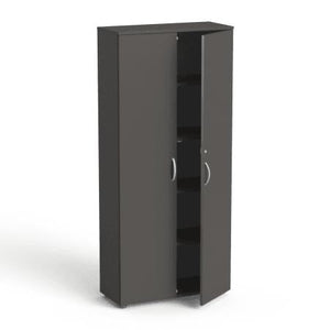 Garderoobikapp Flexx, 5 riiuliga, 1800 x 800 x 355 mm – grafiit / grafiit