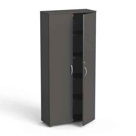 Garderoobikapp Flexx, 5 riiuliga, 1800 x 800 x 355 mm – grafiit / grafiit