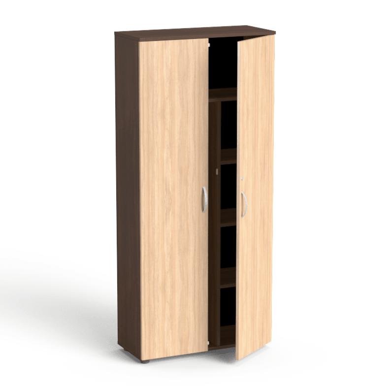 Garderoobikapp Flexx, 5 riiuliga, 1800 x 800 x 355 mm – pähklipuit / Ameerika tamm