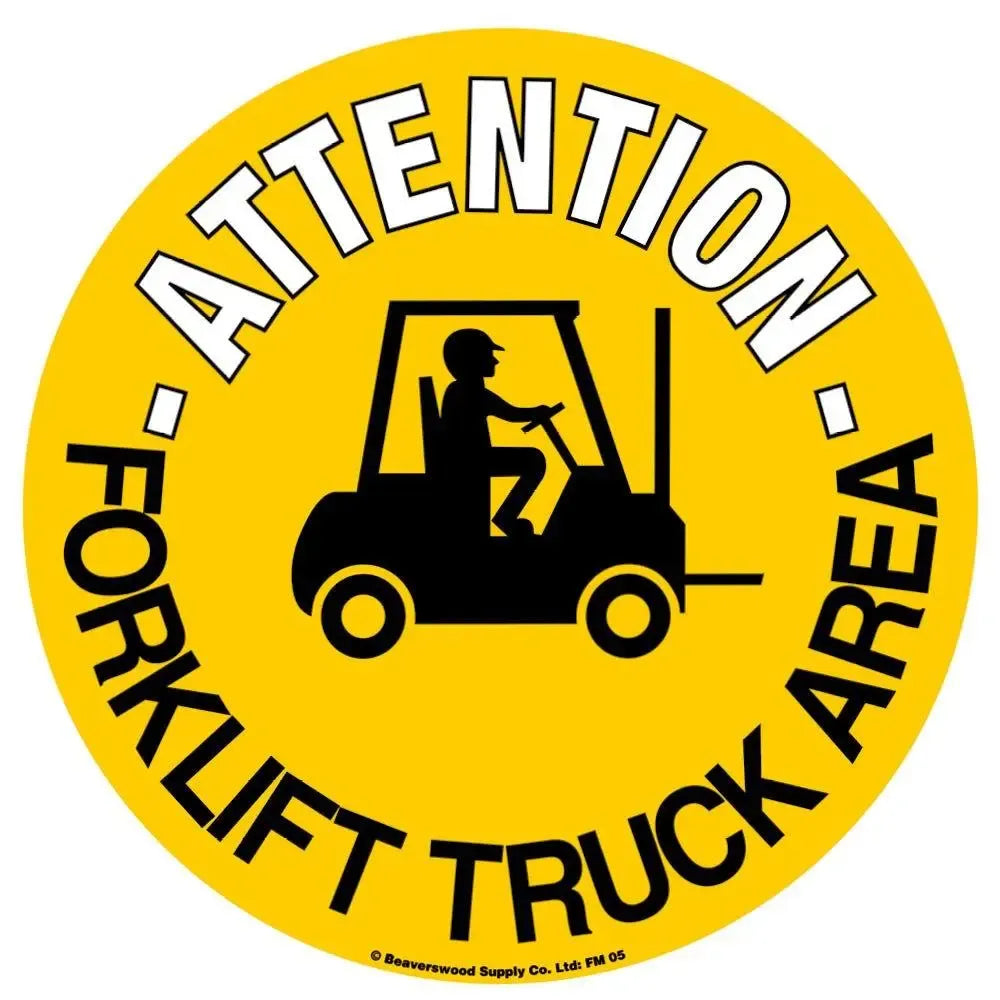 Põrandamärgistus Beaverswood Forklift Area, tööstusliku kvaliteediga, läbimõõt 430 mm