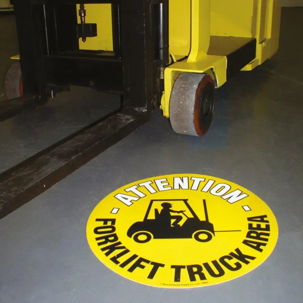 Põrandamärgistus Beaverswood Forklift Area, tööstusliku kvaliteediga, läbimõõt 430 mm