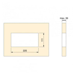 Sisseehitatav pistikupesaplokk Atom 26 | 2x SCHUKO, USB A+C, HDMI, must