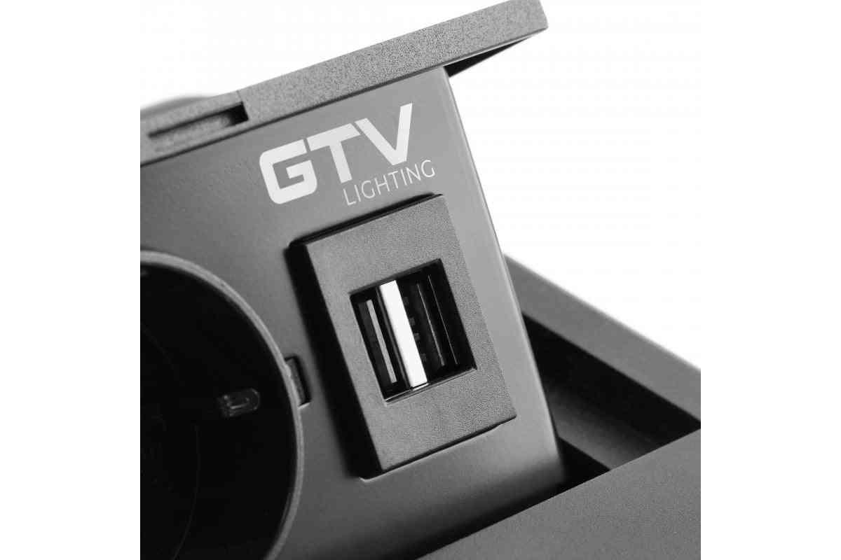 Sisseehitatav pistikupesaplokk AVARO, 1x SCHUKO, 2x USB A