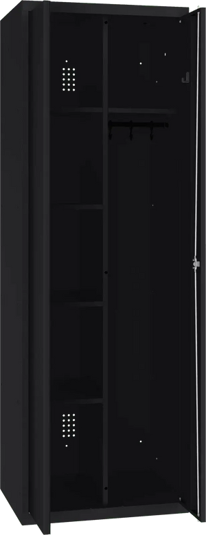Inventarikapp riputustoruga 1800x600x500 mm – must / must