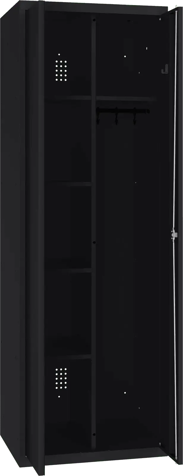 Inventarikapp riputustoruga 1800x600x500 mm – must / must