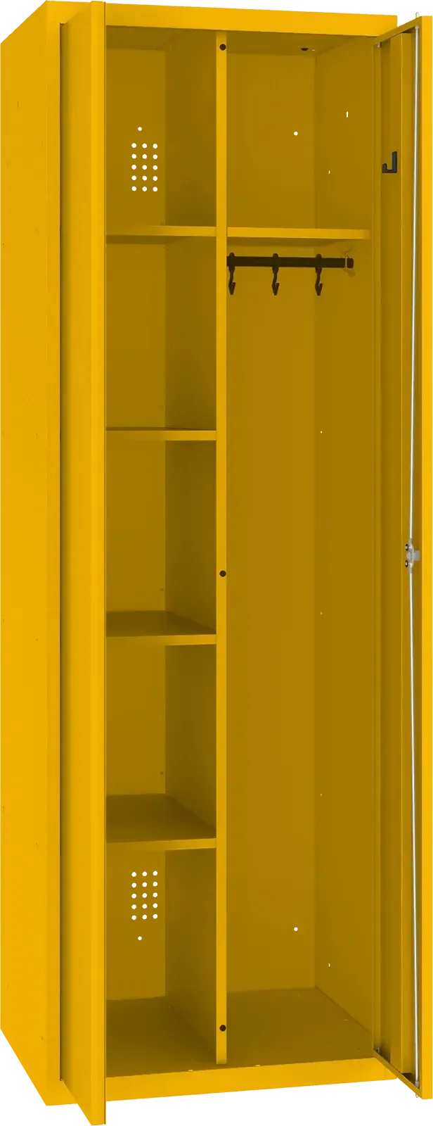 Inventarikapp riputustoruga 1800x600x500 mm – kollane / kollane