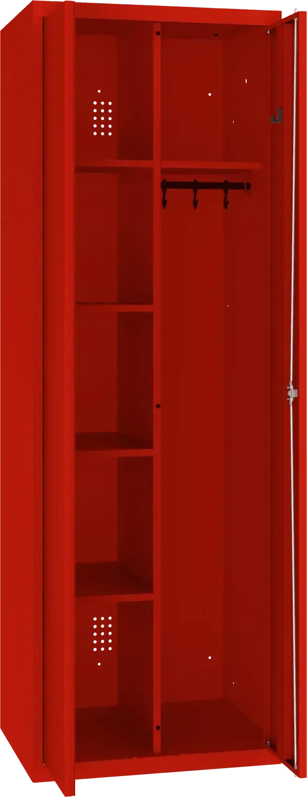 Inventarikapp riputustoruga 1800x600x500 mm – punane / punane