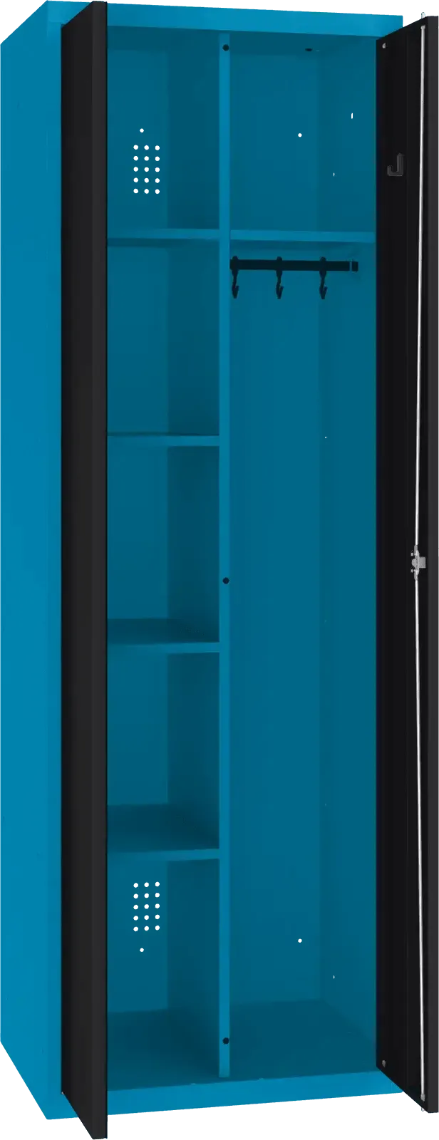 Inventarikapp riputustoruga 1800x600x500 mm – sinine / must