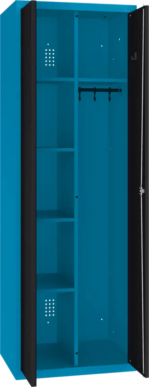 Inventarikapp riputustoruga 1800x600x500 mm – sinine / must