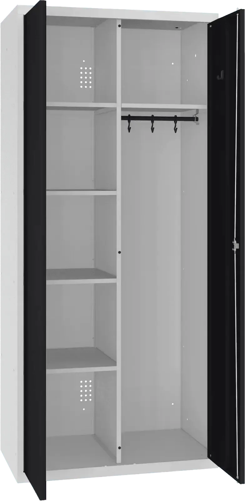 Riputustoruga inventarikapp 1800x800x500 mm – helehall / must