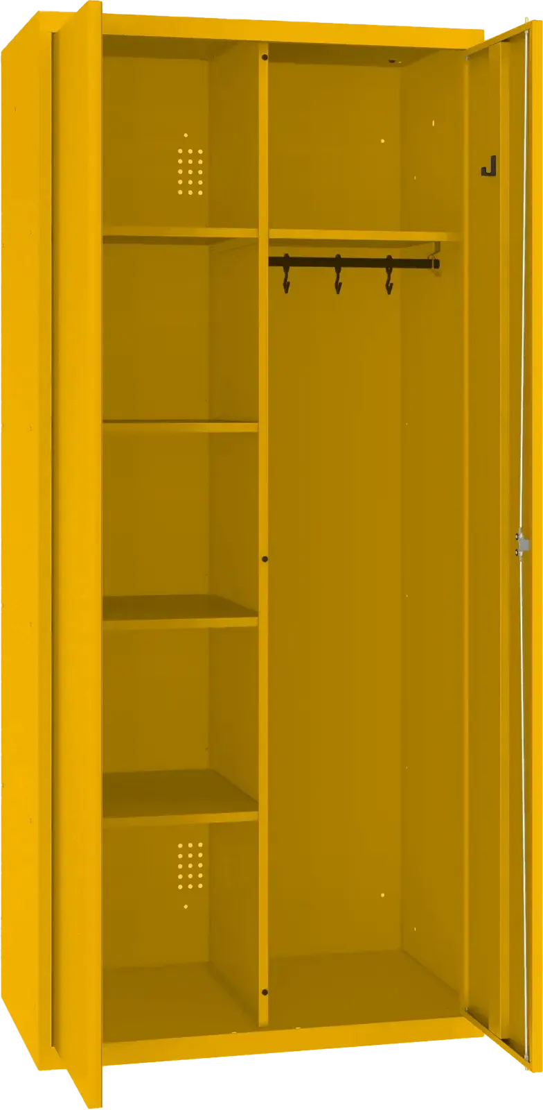 Riputustoruga inventarikapp 1800x800x500 mm – kollane / kollane