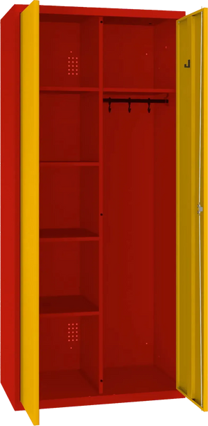 Riputustoruga inventarikapp 1800x800x500 mm – punane / kollane