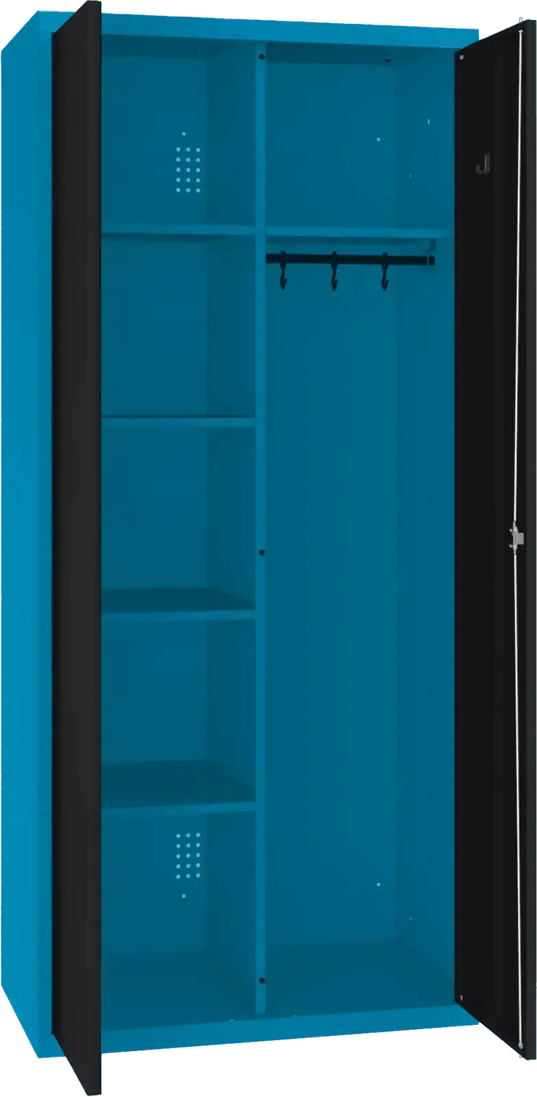 Riputustoruga inventarikapp 1800x800x500 mm – sinine / must
