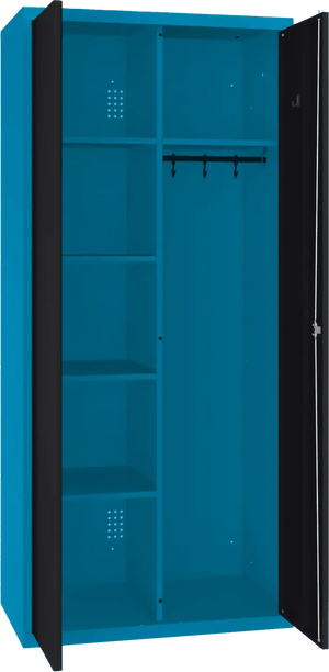 Riputustoruga inventarikapp 1800x800x500 mm – sinine / must
