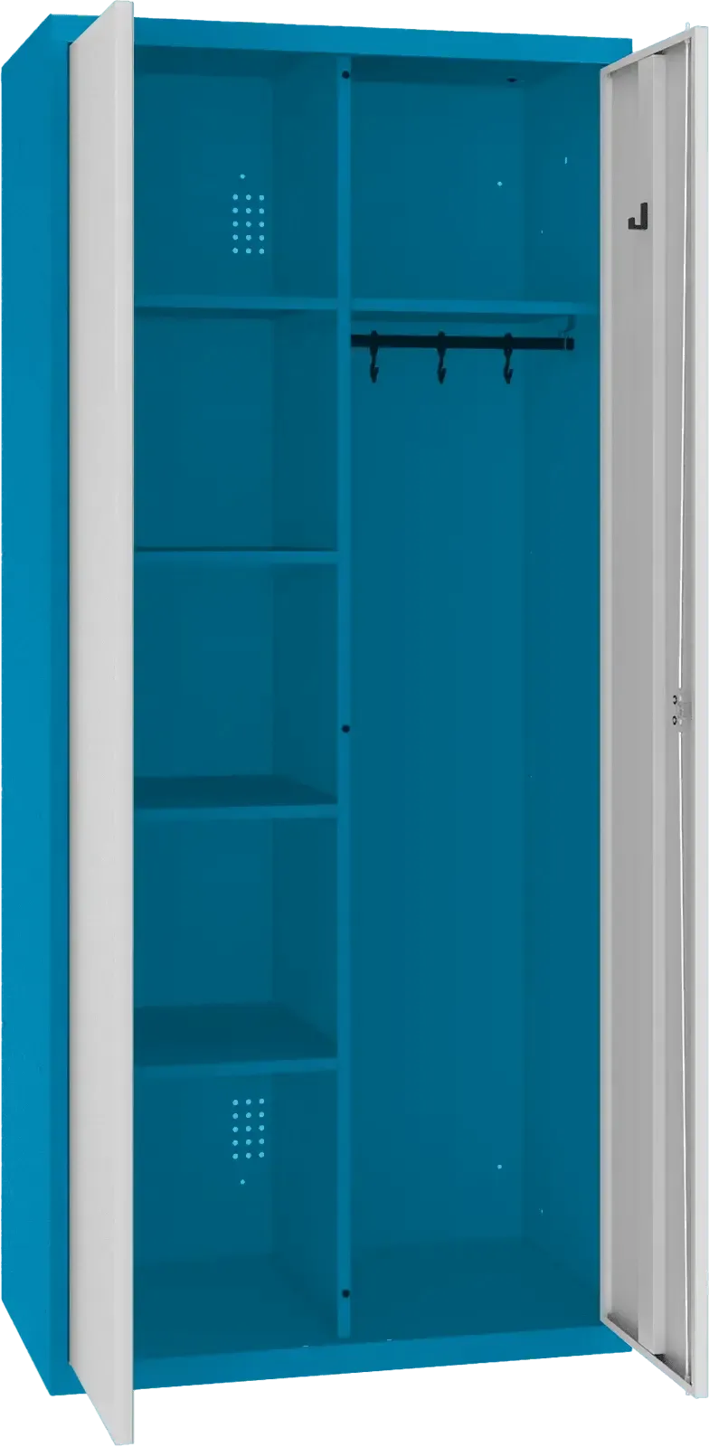 Riputustoruga inventarikapp 1800x800x500 mm – sinine / helehall