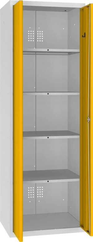 Inventarikapp Classic 1800x600x500 mm – helehall / kollane