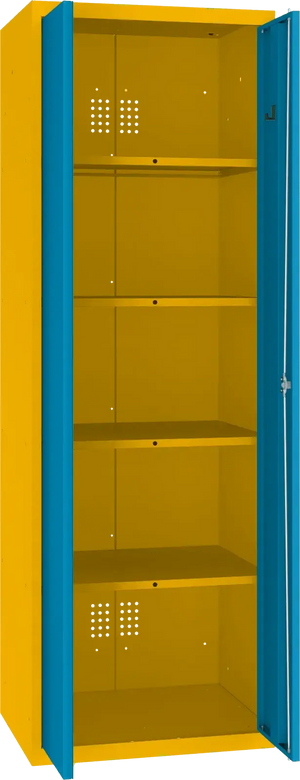Inventarikapp Classic 1800x600x500 mm – kollane / sinine
