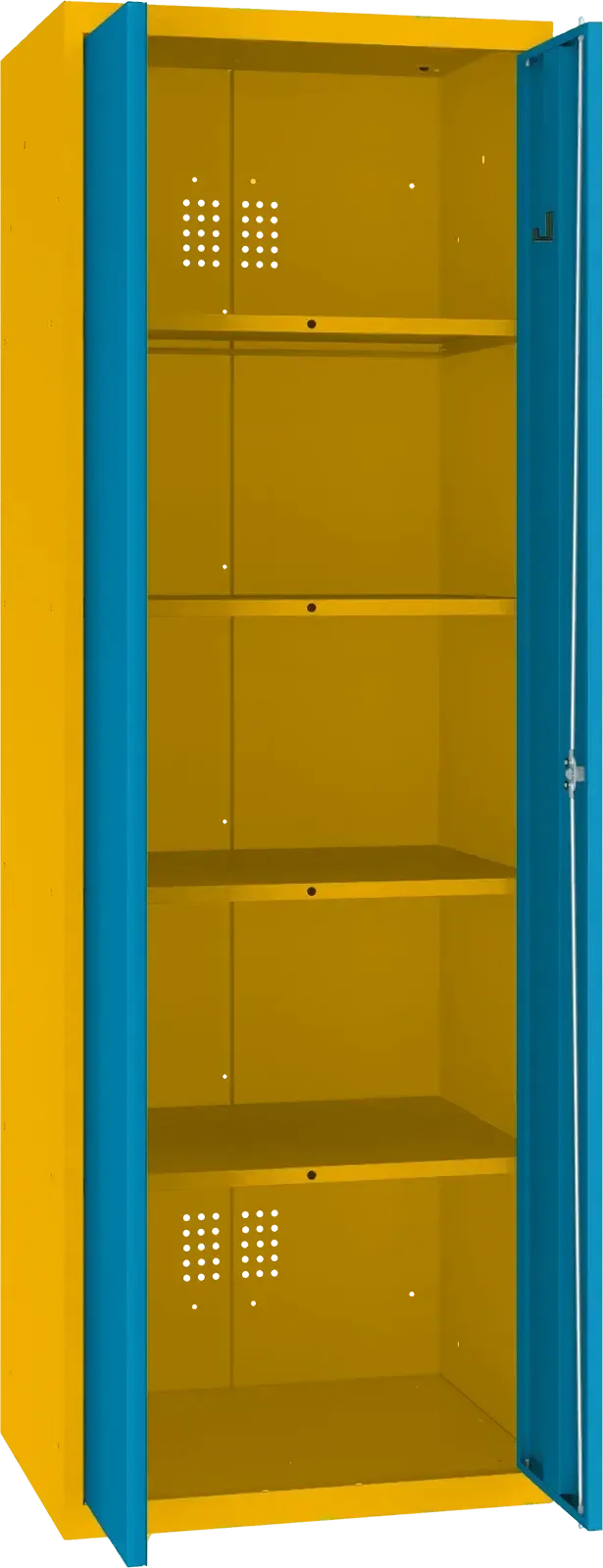 Inventarikapp Classic 1800x600x500 mm – kollane / sinine
