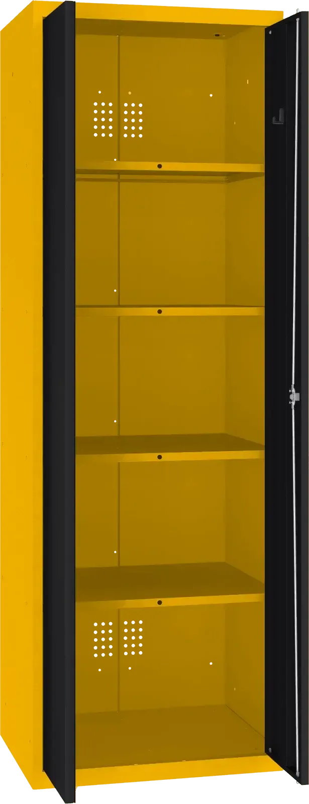 Inventarikapp Classic 1800x600x500 mm – kollane / must