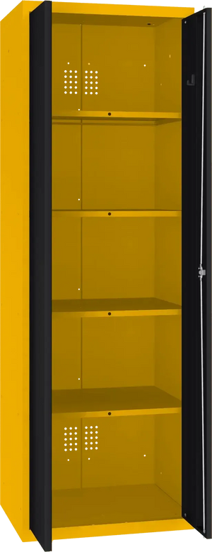 Inventarikapp Classic 1800x600x500 mm – kollane / must