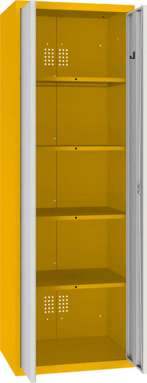 Inventarikapp Classic 1800x600x500 mm – kollane / helehall