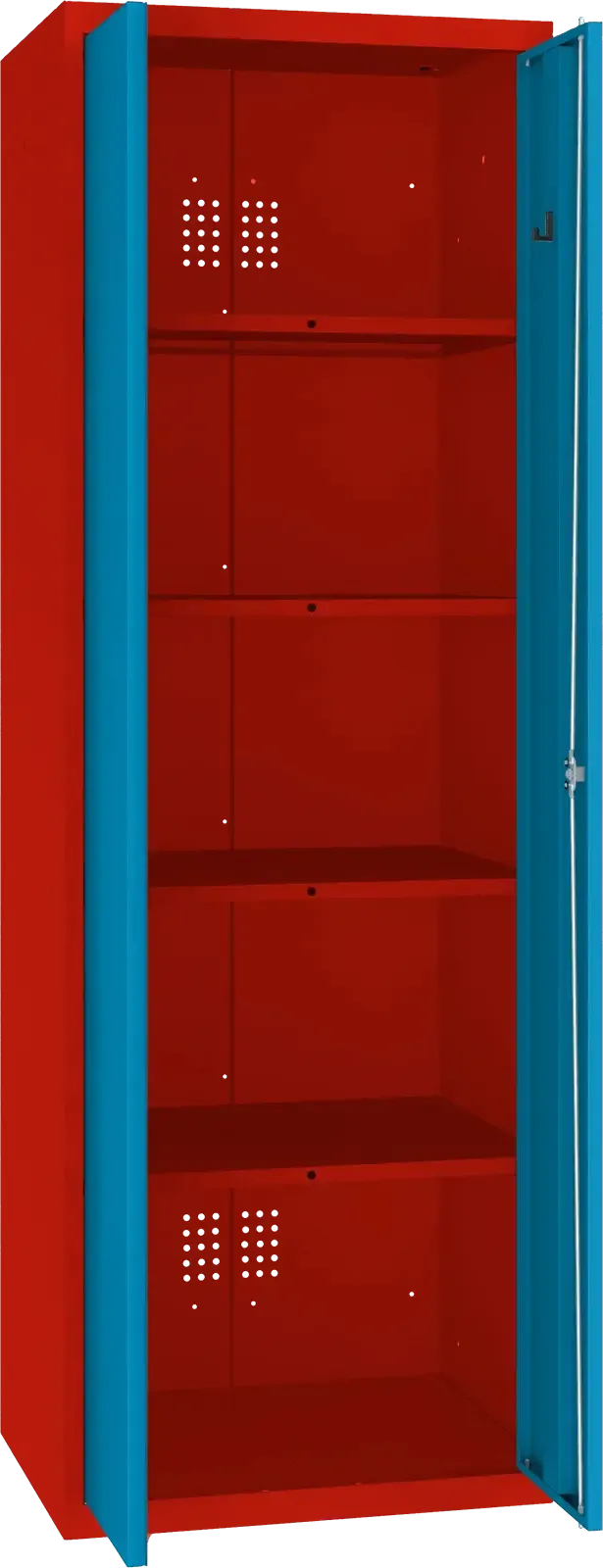 Inventarikapp Classic 1800x600x500 mm – punane / sinine