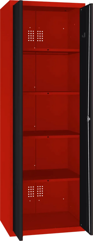Inventarikapp Classic 1800x600x500 mm – punane / must